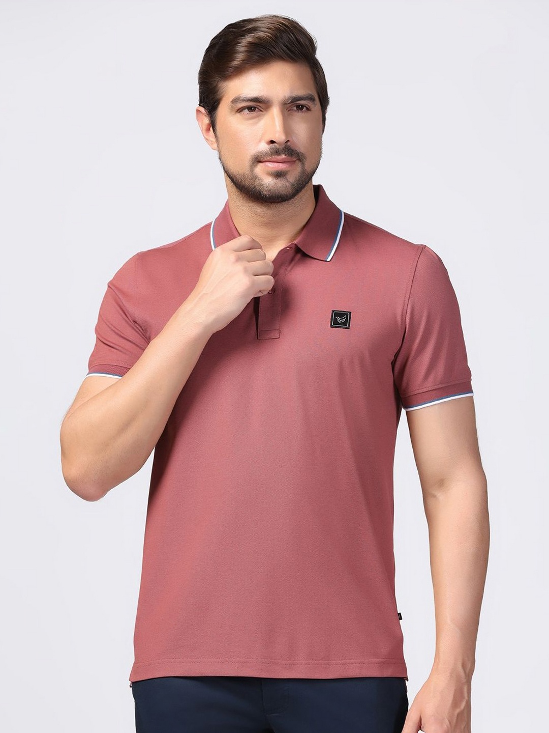 

Blackberrys Men Polo Collar Slim Fit T-shirt, Red