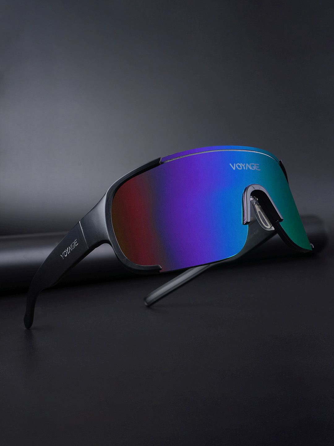 

Voyage Unisex Shield Sunglasses with UV Protected Lens, Blue