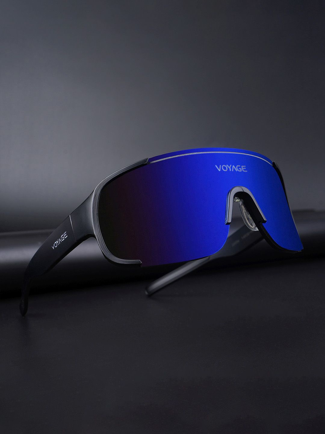 

Voyage Unisex Shield Sunglasses with UV Protected Lens, Blue