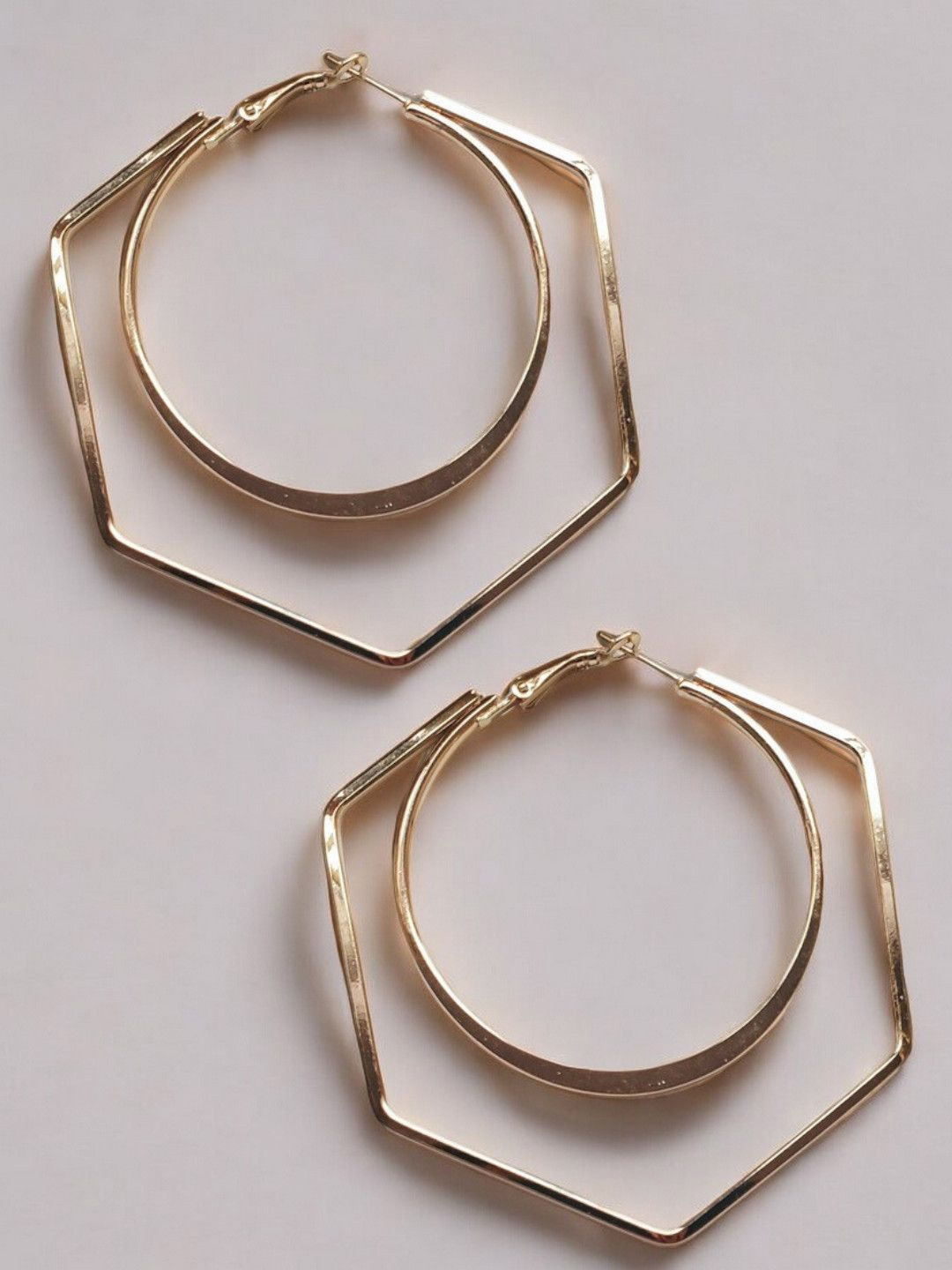

fabula Geometric Hoop Earrings, Gold