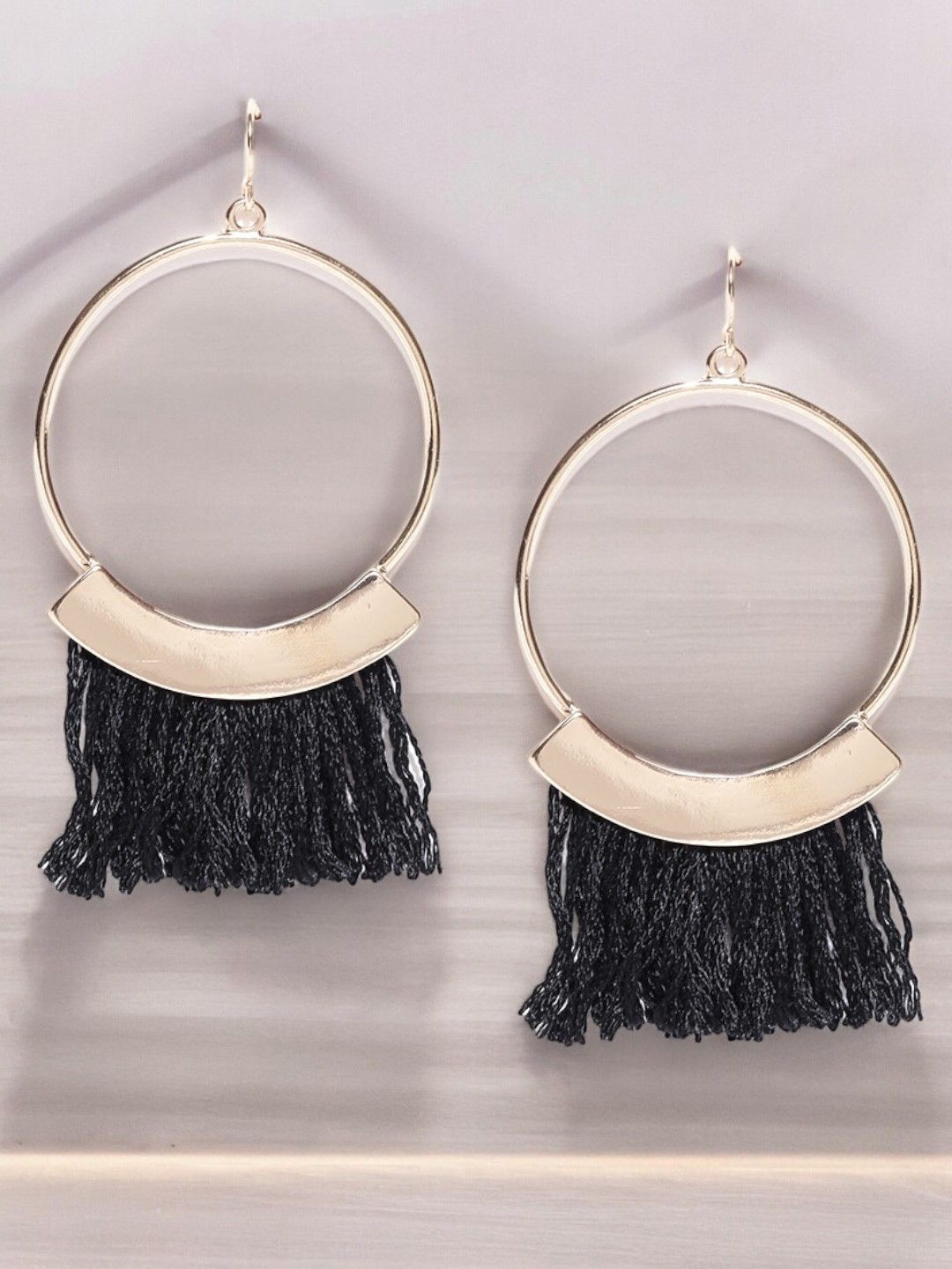 

fabula Contemporary Tasselled Drop Earrings, Gold