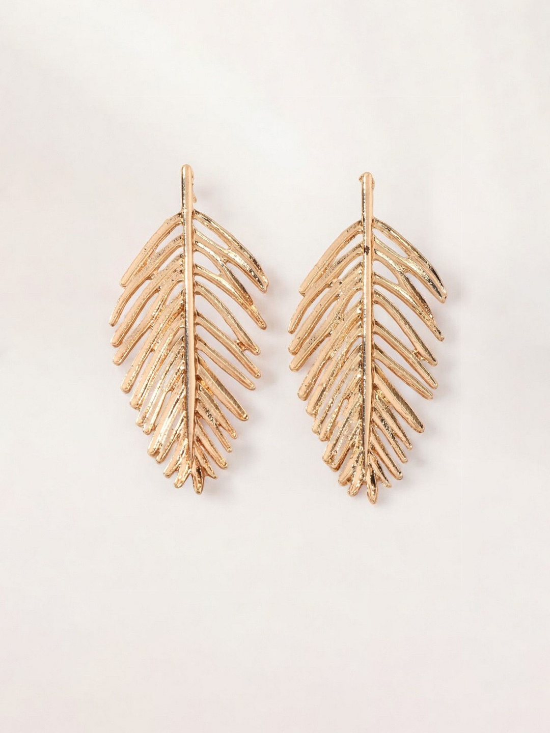 

fabula Leaf Shaped Drop Earrings, Gold