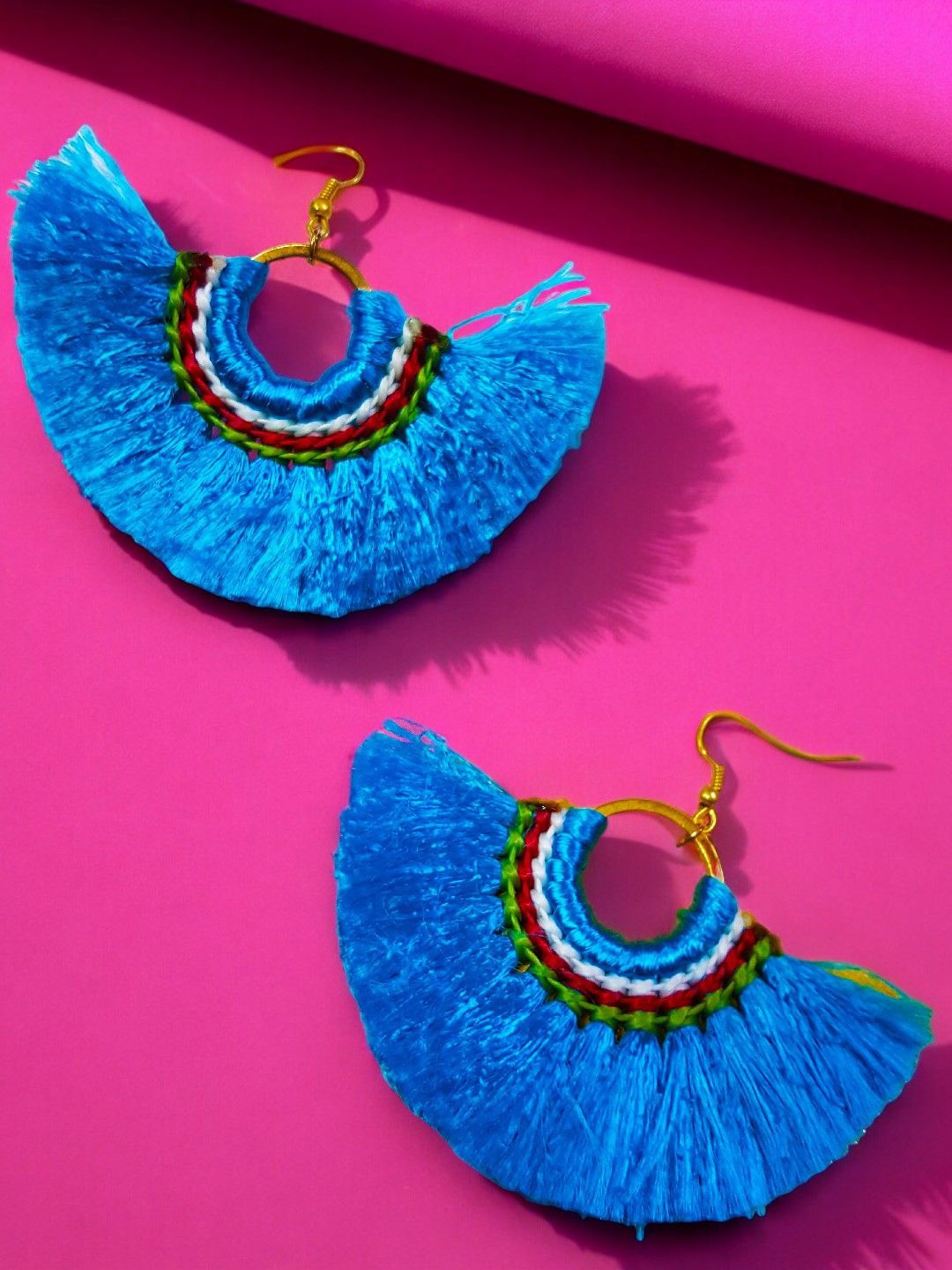 

fabula Contemporary Tassel Drop Earrings, Blue
