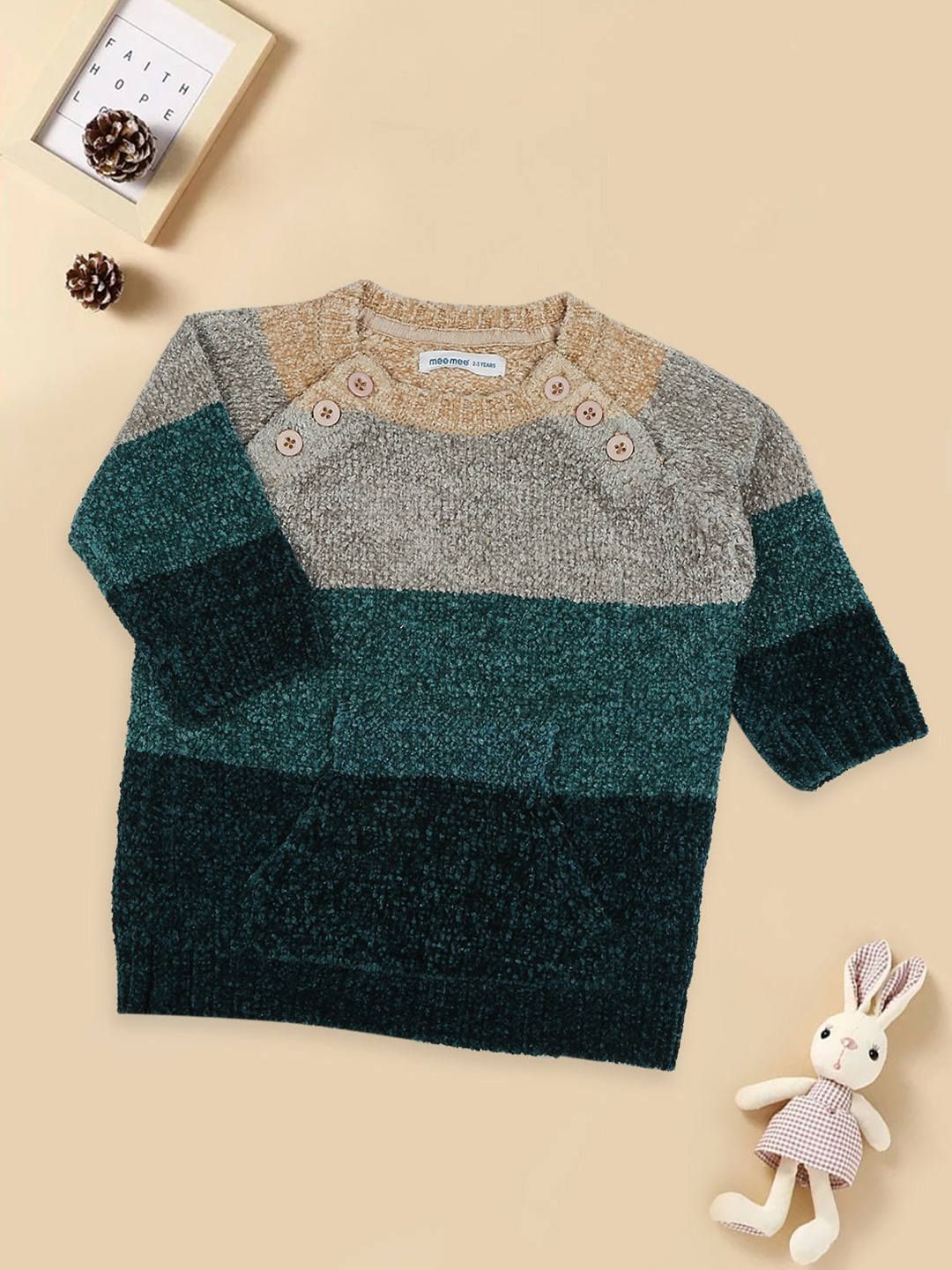 

MeeMee Boys Colourblocked Sweater Vest, Teal