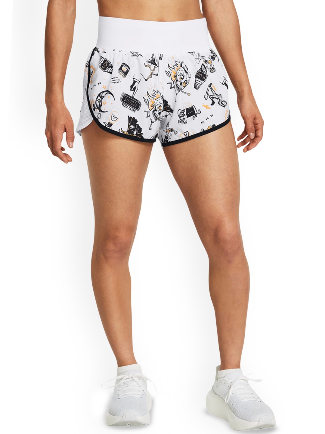 

UNDER ARMOUR Printed We Run Shorts, White