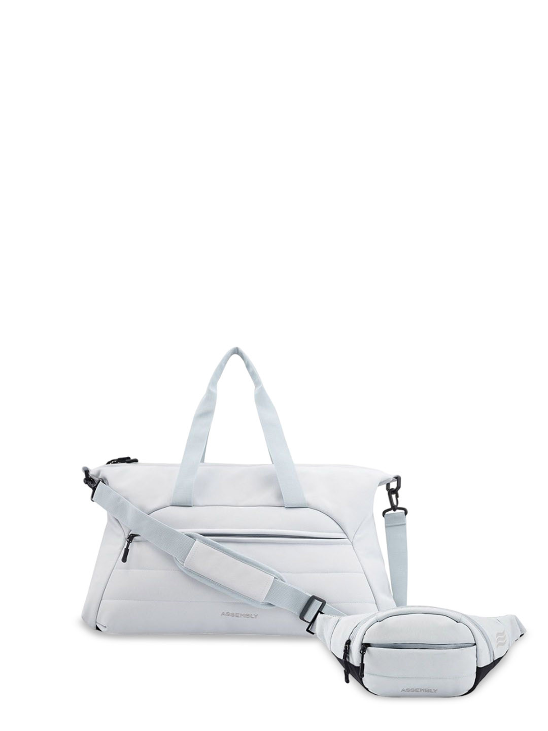 

Assembly Medium Foldable Casual Duffel Bag 45 L With Crossbody Bag, White