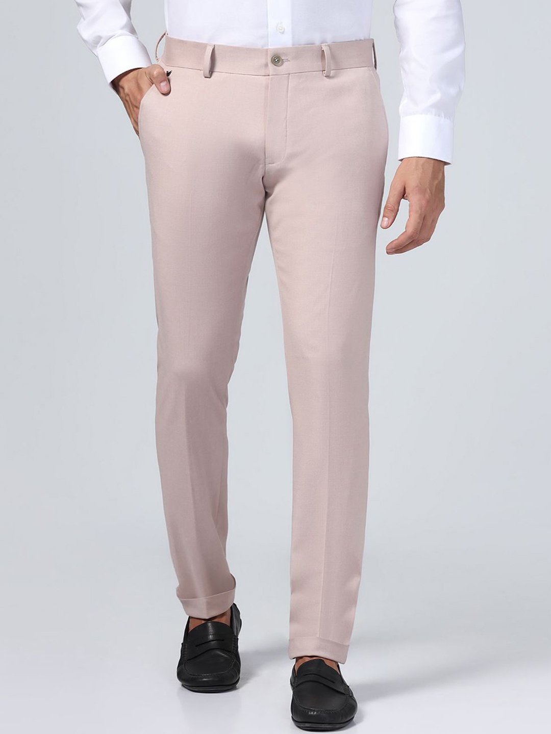 

Blackberrys Men Slim Fit Trousers, Pink