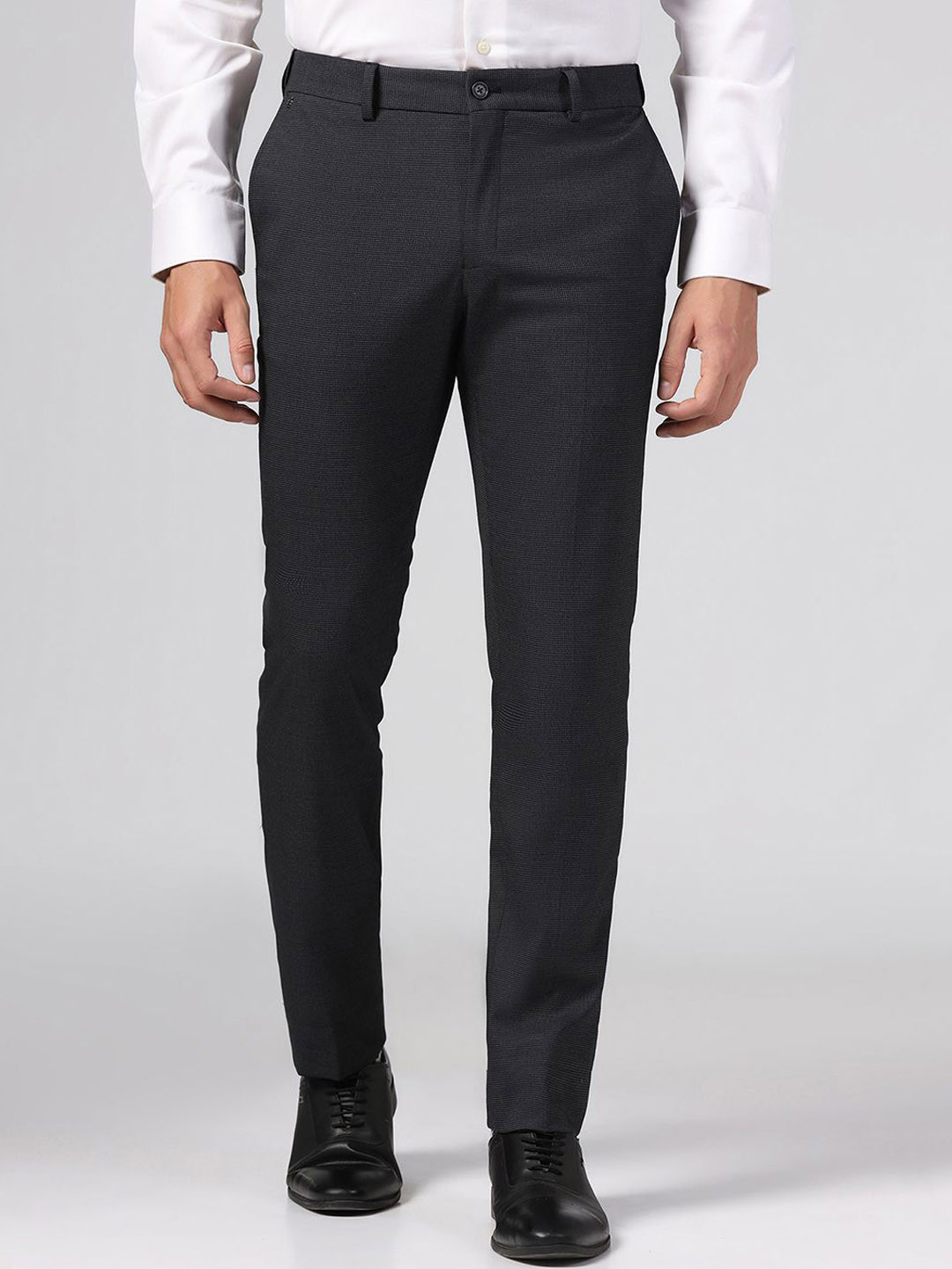 

Blackberrys Men Slim Fit Formal Trousers, Black