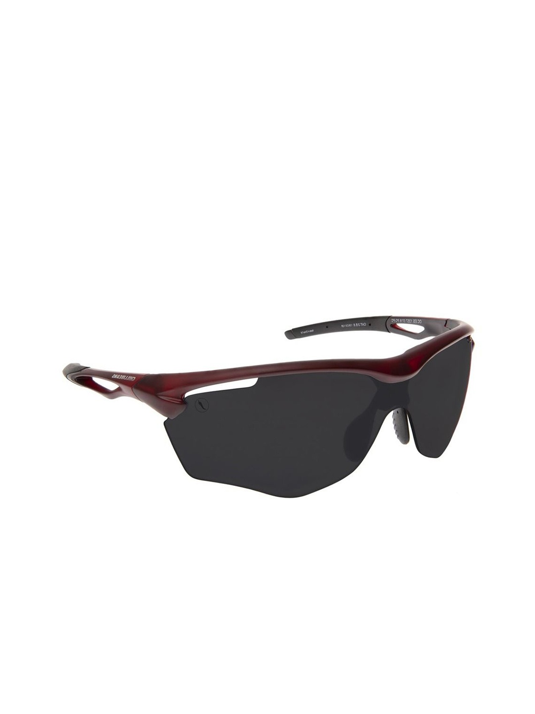 

Chilli Beans Half Rim Sports Sunglasses with UV Protected Lens, Black