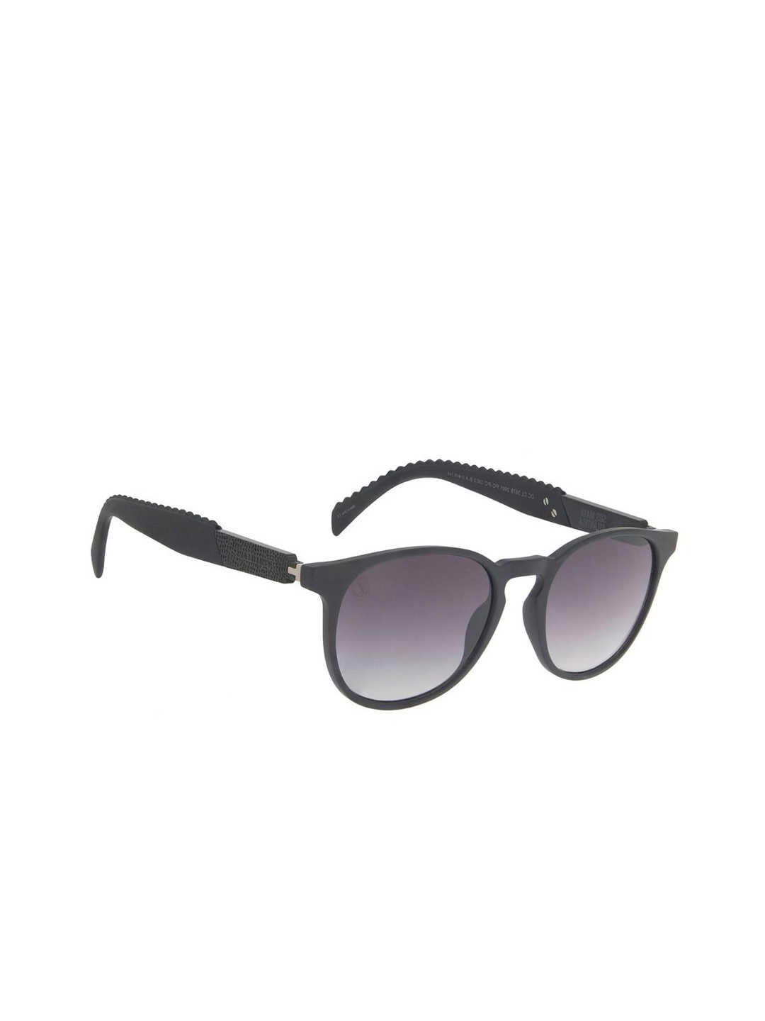 

Chilli Beans Unisex Half Rim Round Sunglasses with UV Protected Lens, Black