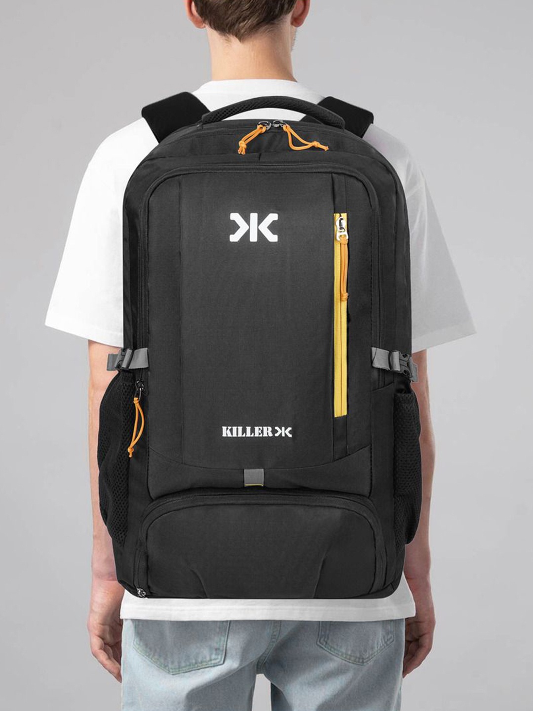 

Killer Unisex Brand Logo Backpack with Shoe Pocket, Black