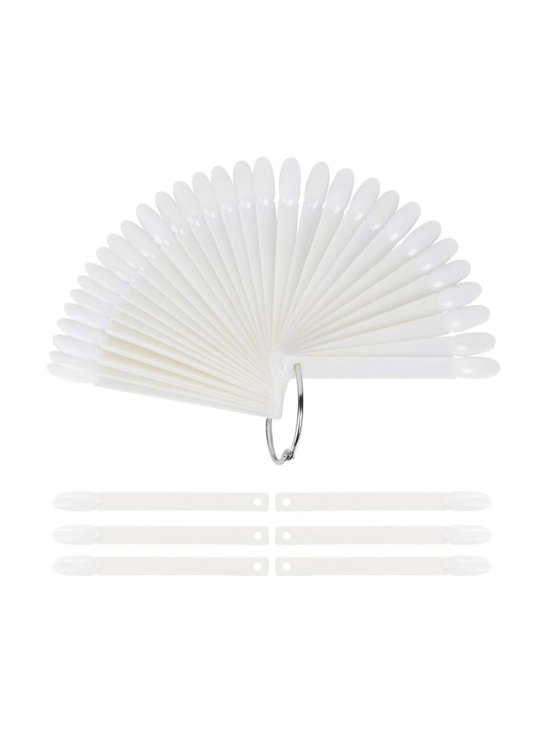 

RANORE Almond Chart False Display Nail Art - 50-Pcs, White