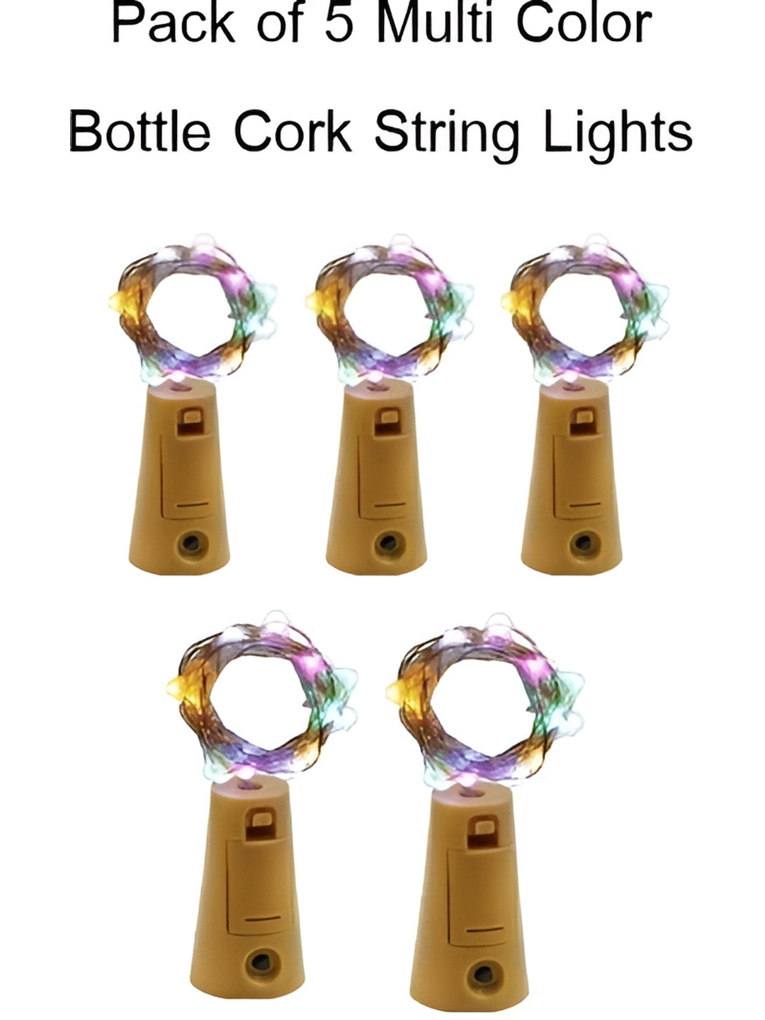 

ENORMITY Yellow & White 5 Pieces Waterproof String Lights