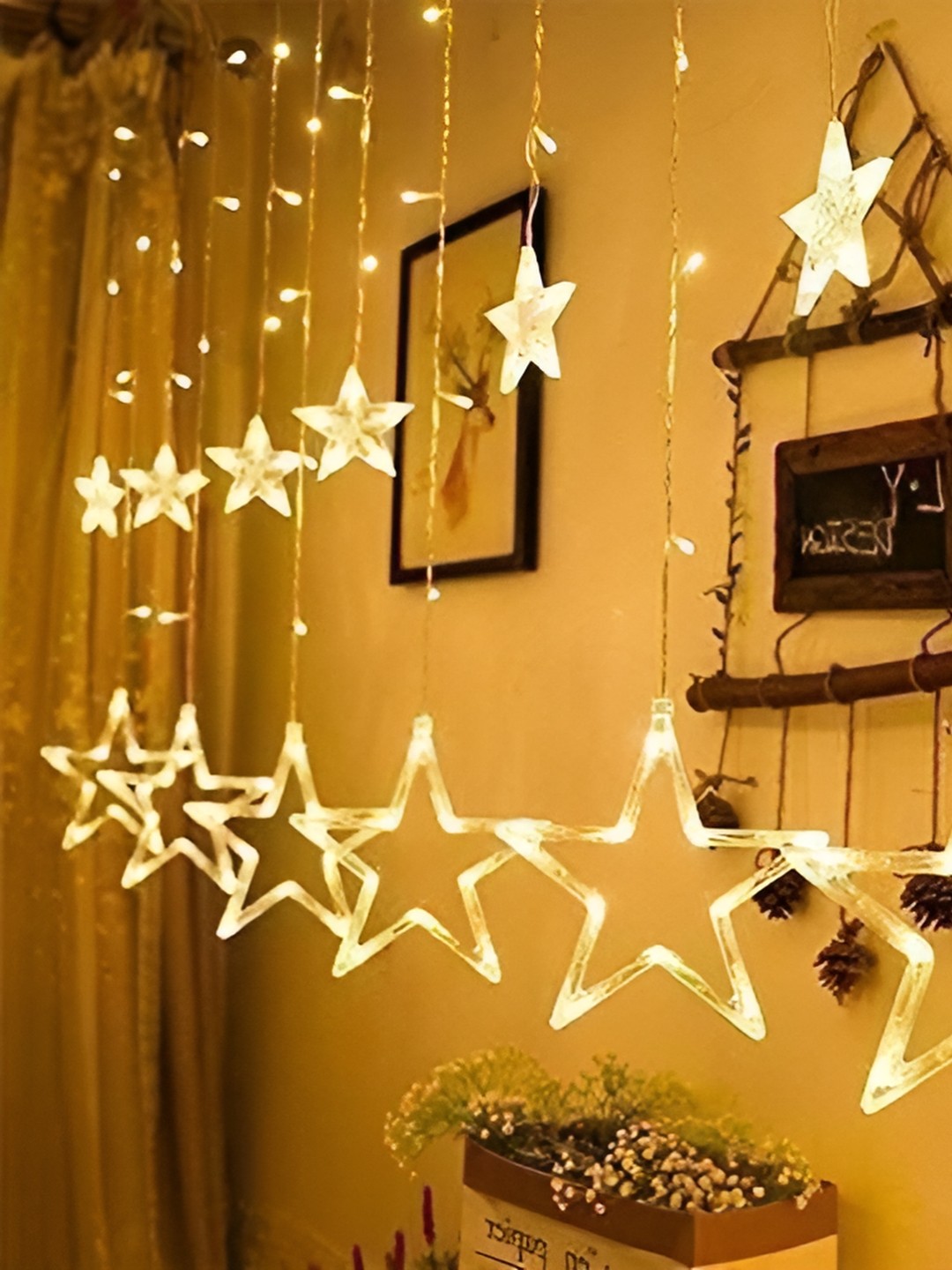 

ENORMITY Yellow Star Shaped String Lights