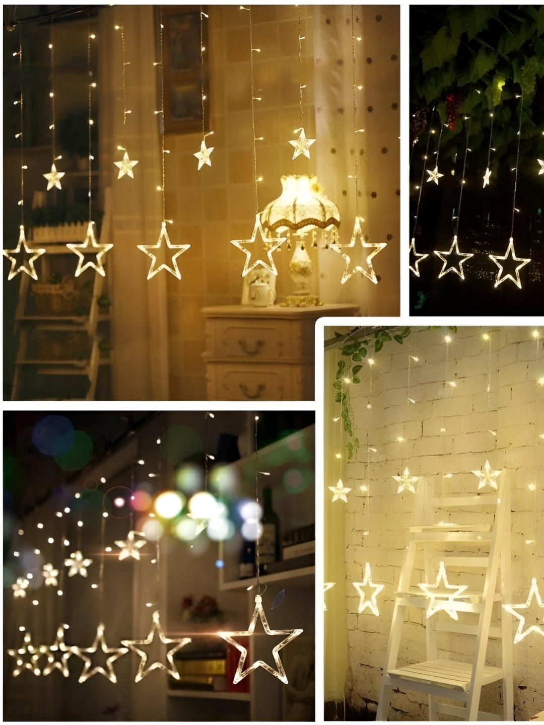 

ENORMITY Yellow Waterproof Star Shaped String Lights