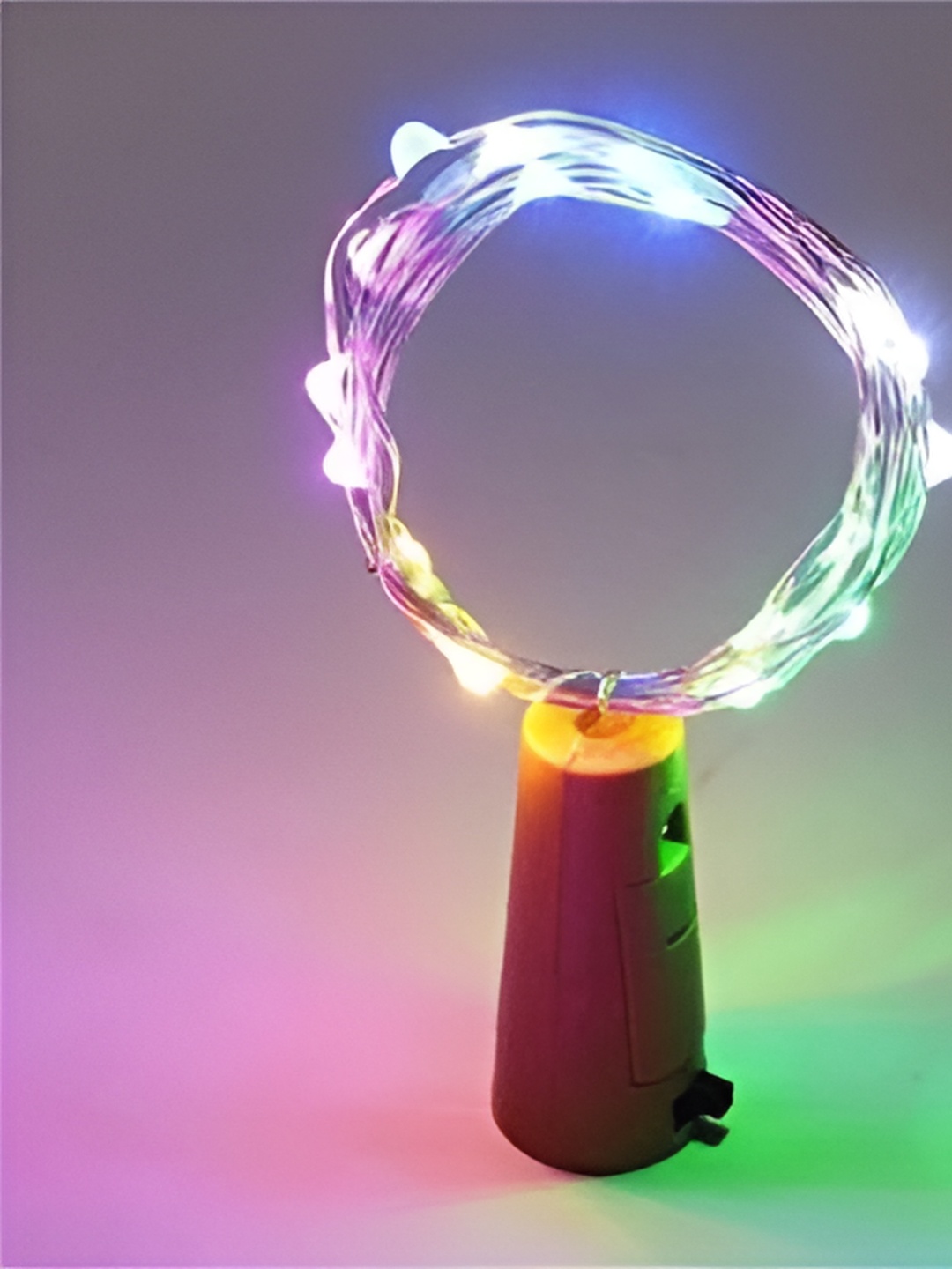 

ENORMITY Gold Toned & Blue Rice-Shaped String Lights