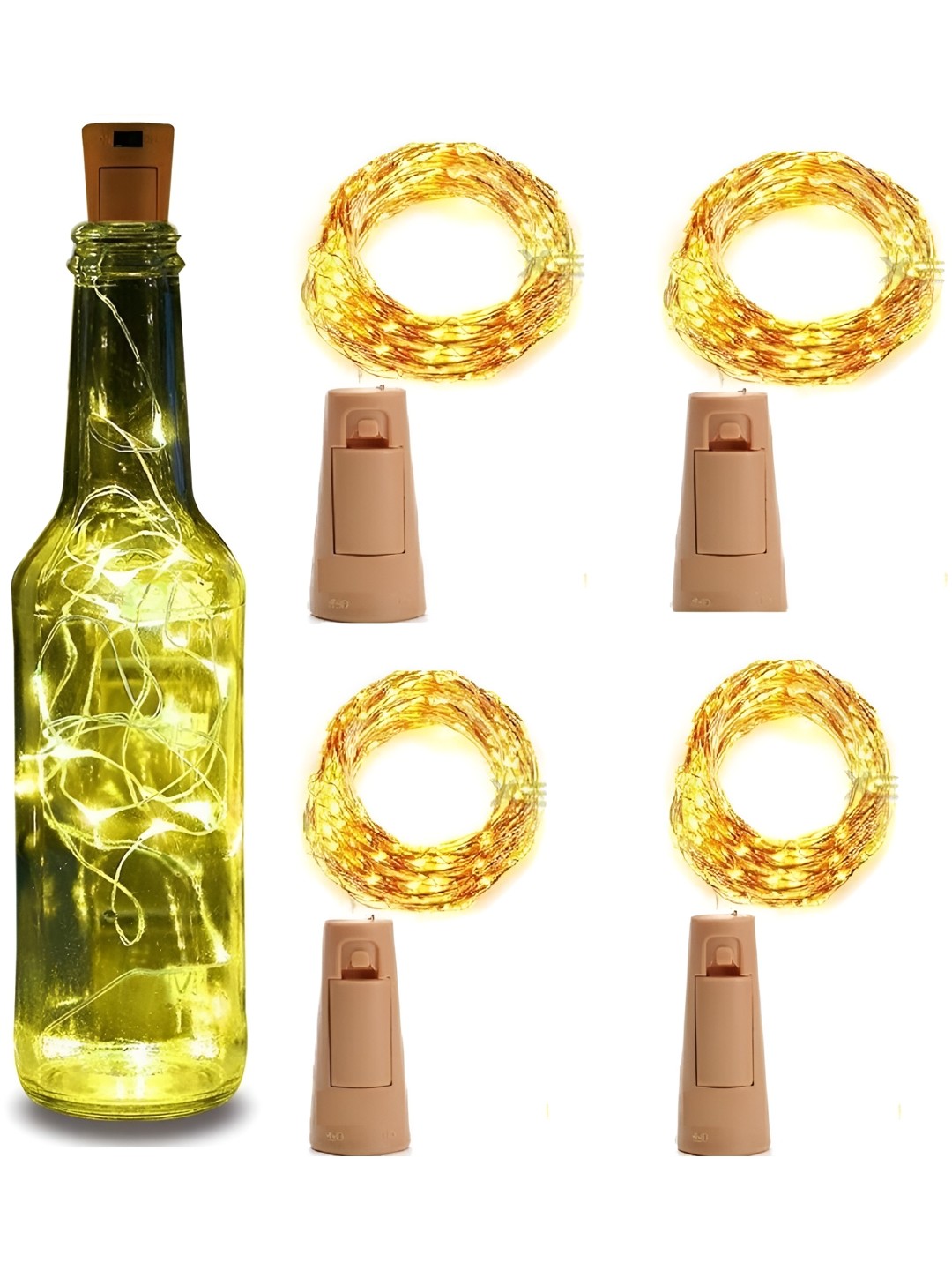 

ENORMITY Yellow Rice-Shaped String Lights