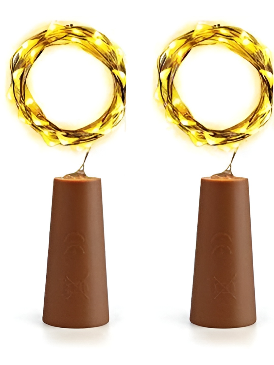 

ENORMITY Yellow & Brown 2 Pieces Cylindrical Shaped String Lights