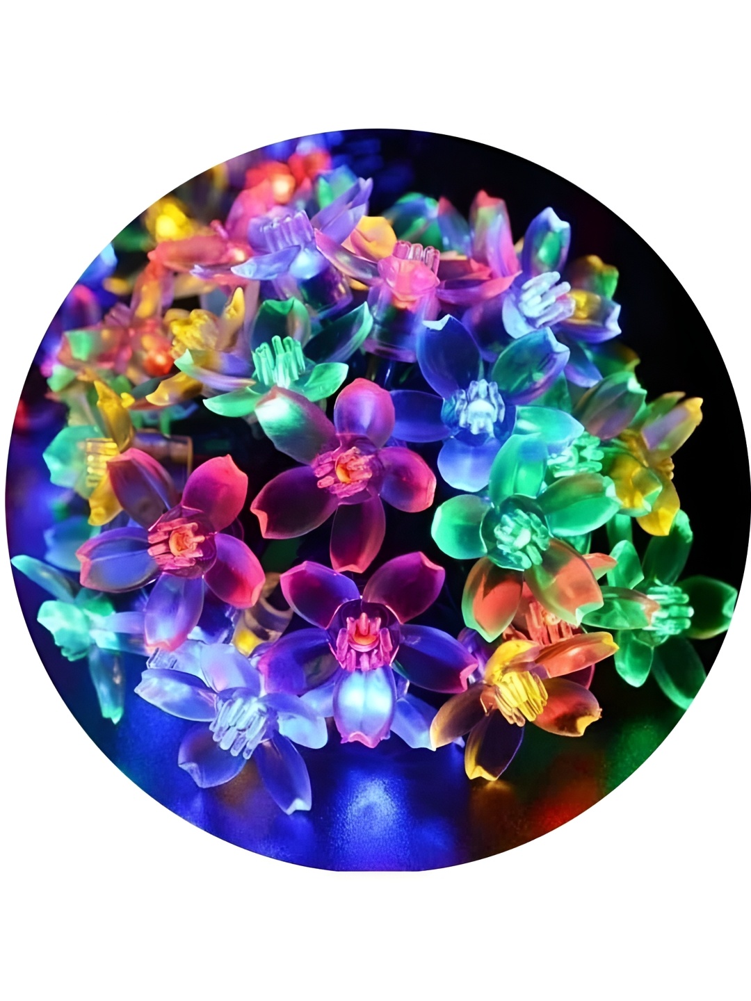 

ENORMITY Blue & Green Waterproof Flower String Lights