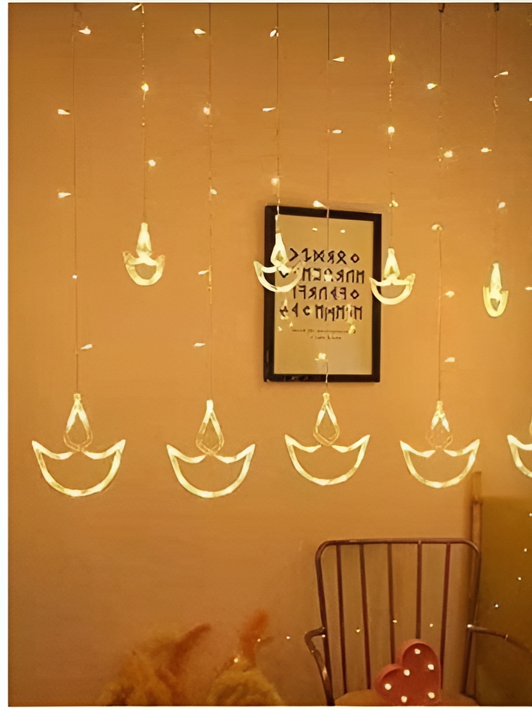 

ENORMITY Yellow Diya Shape String Lights