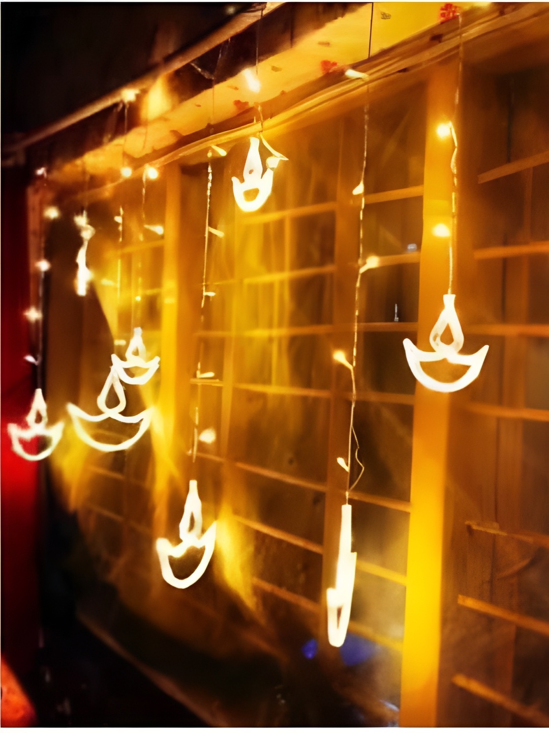 

ENORMITY Yellow Diya Shape String Lights