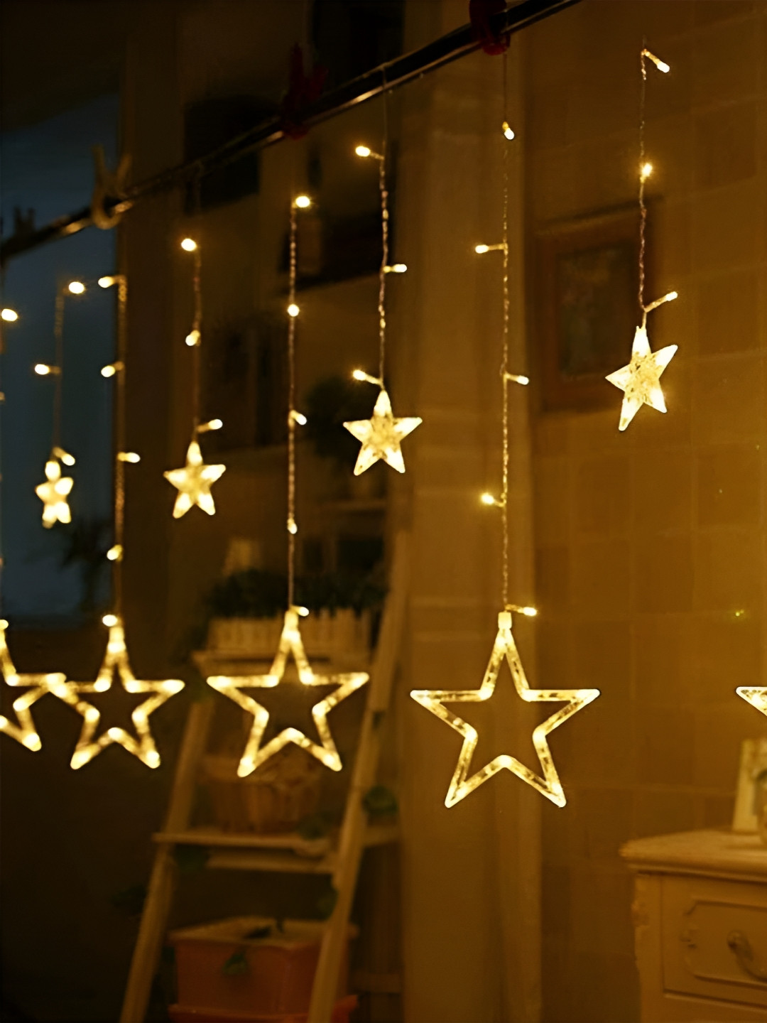 

ENORMITY Yellow & White Waterproof Star Shaped String Light