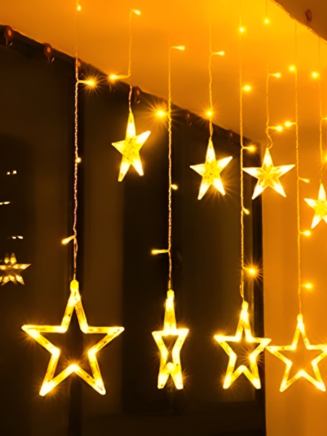

ENORMITY Yellow & White Waterproof Star String Lights