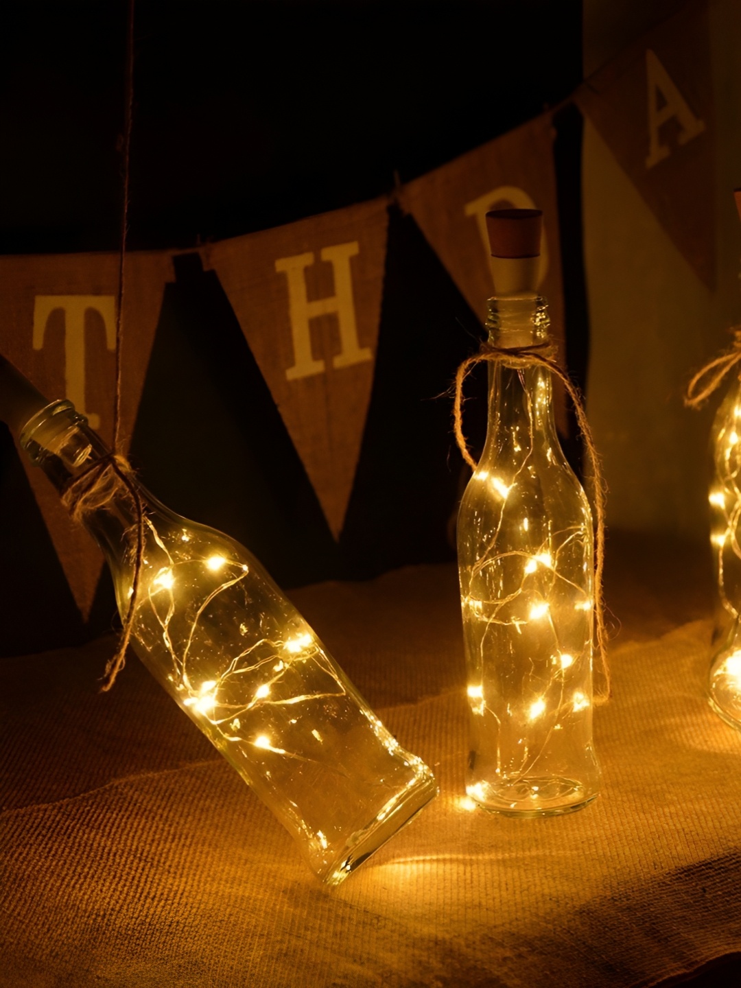

ENORMITY Yellow 3 Pieces Rice Shaped LED String Lights