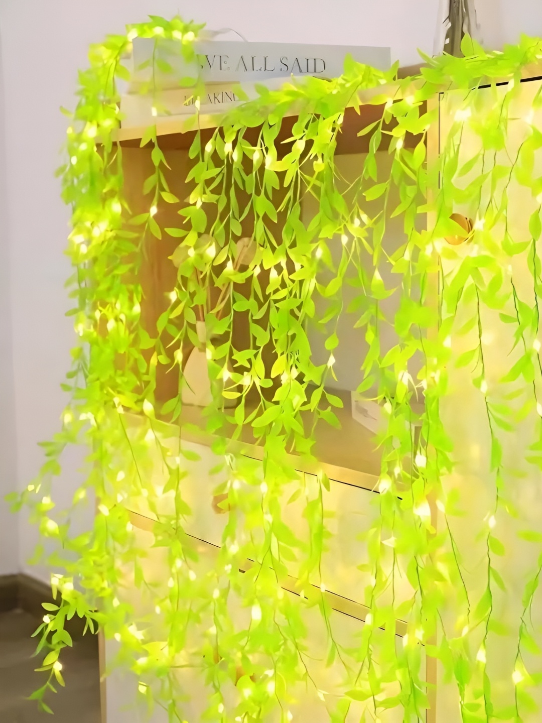 

ENORMITY Yellow Leaf Curtain LED String Lights