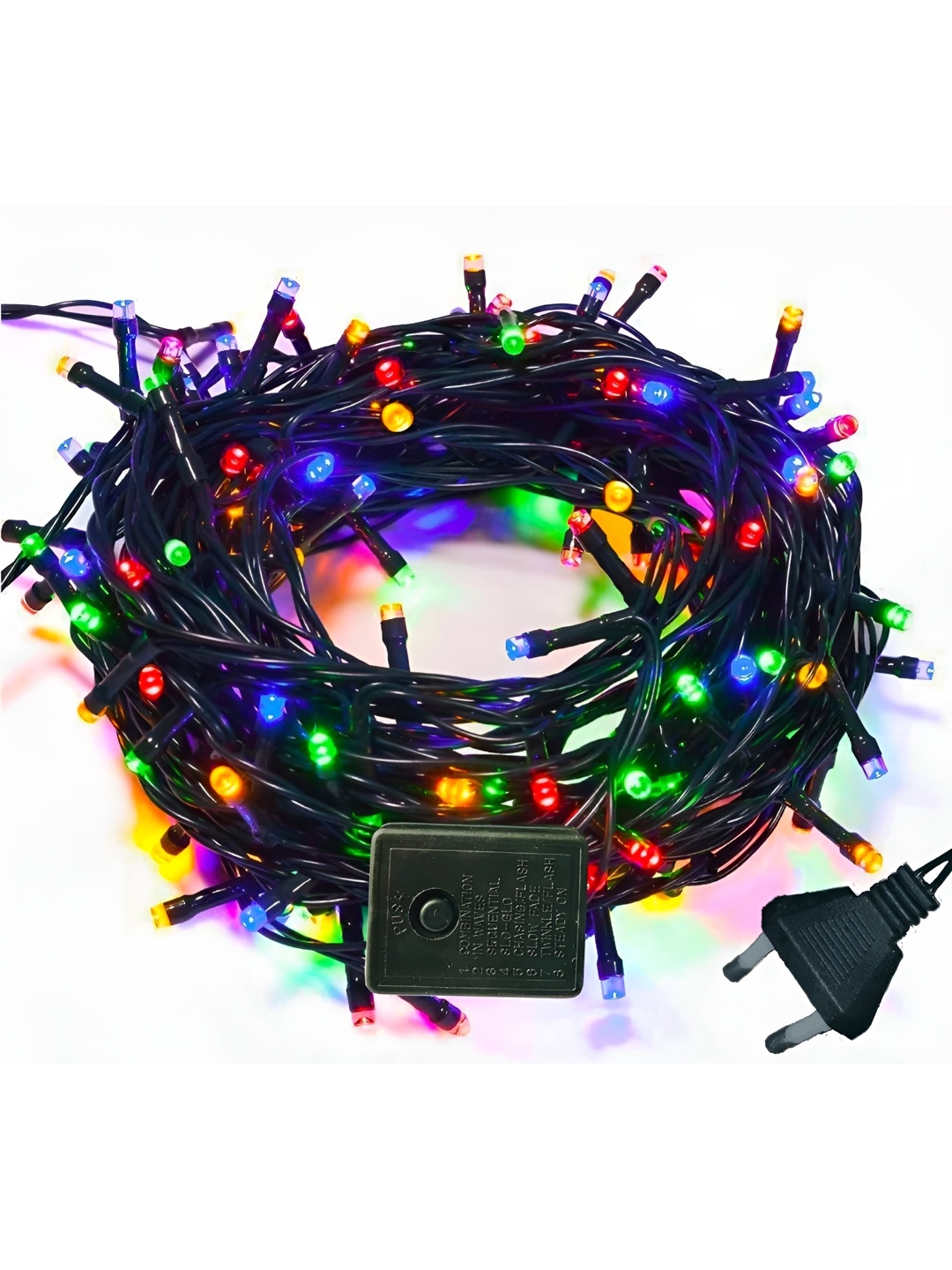 

ENORMITY Yellow Rice Shaped LED String Lights, Red