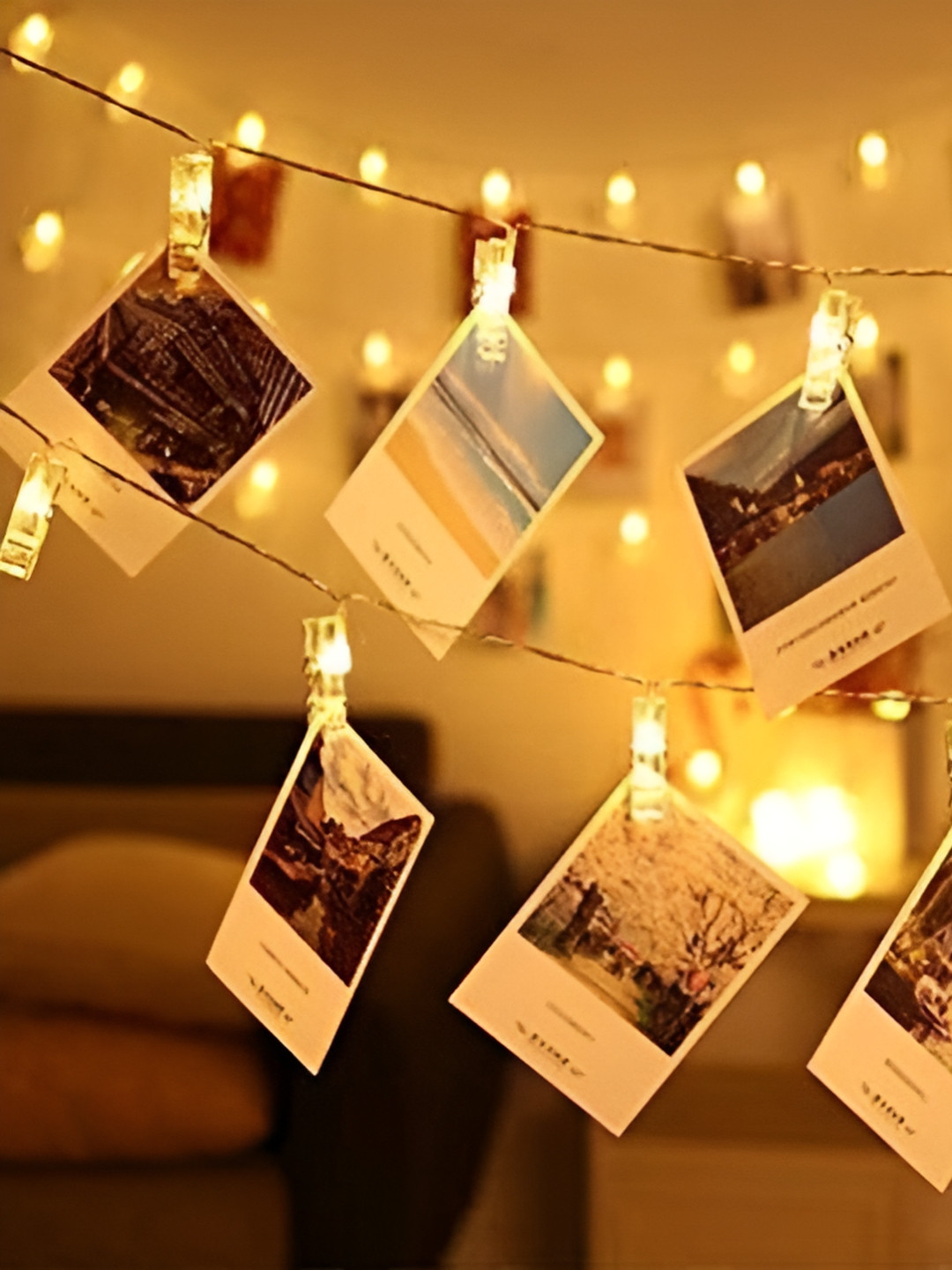 

ENORMITY Yellow Photo Clip Shape String Lights
