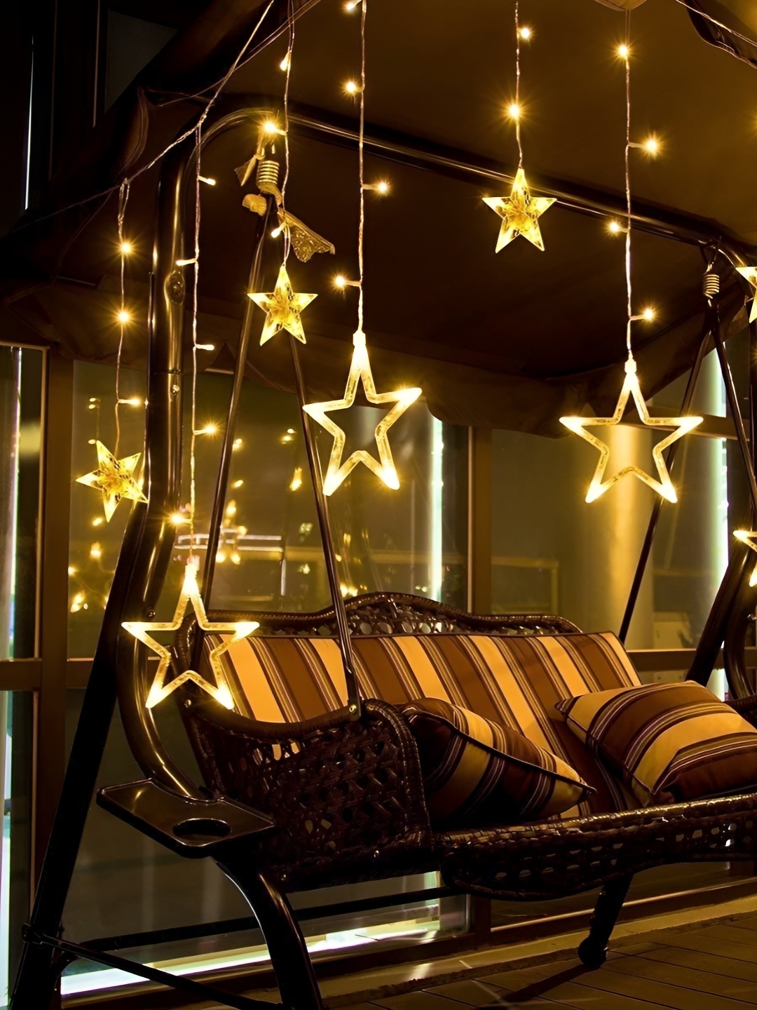 

ENORMITY Yellow 138 Star Shaped LED String Lights