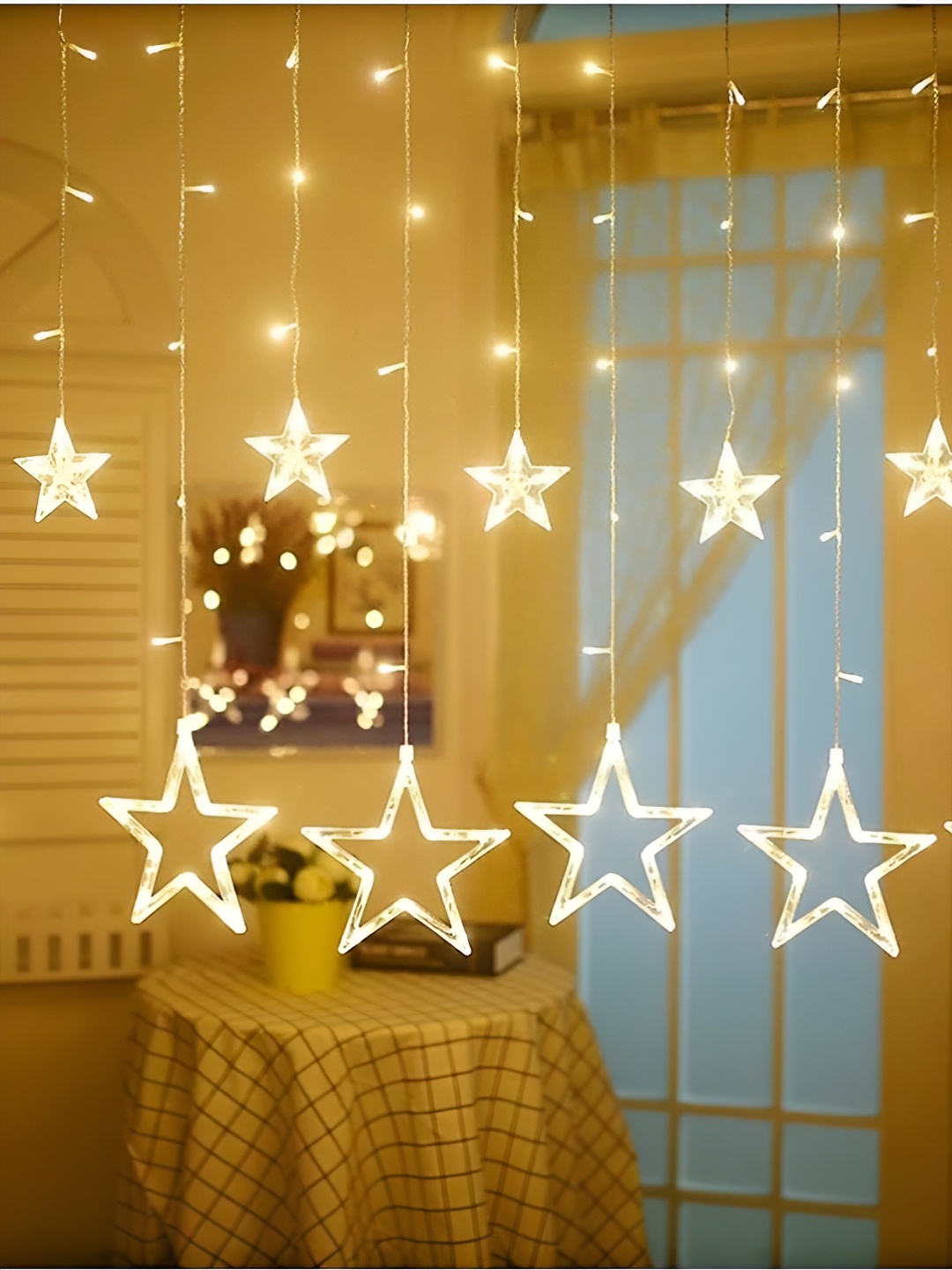 

ENORMITY Yellow Star Shape String Lights