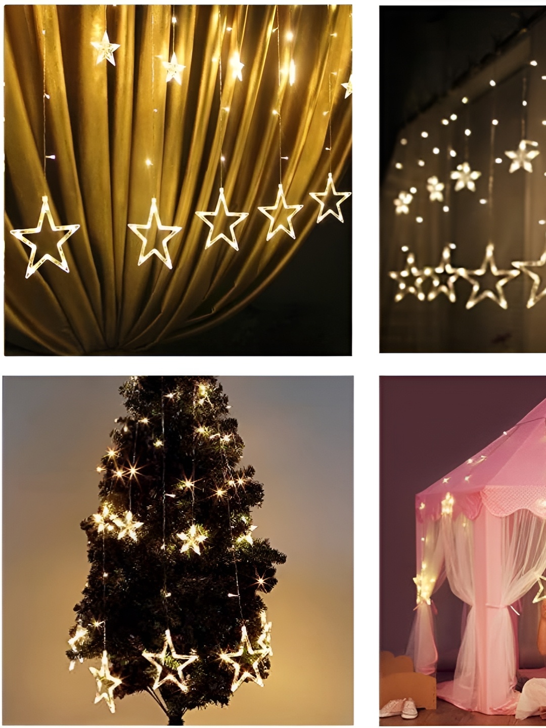 

ENORMITY Gold Toned Star Shape String Lights