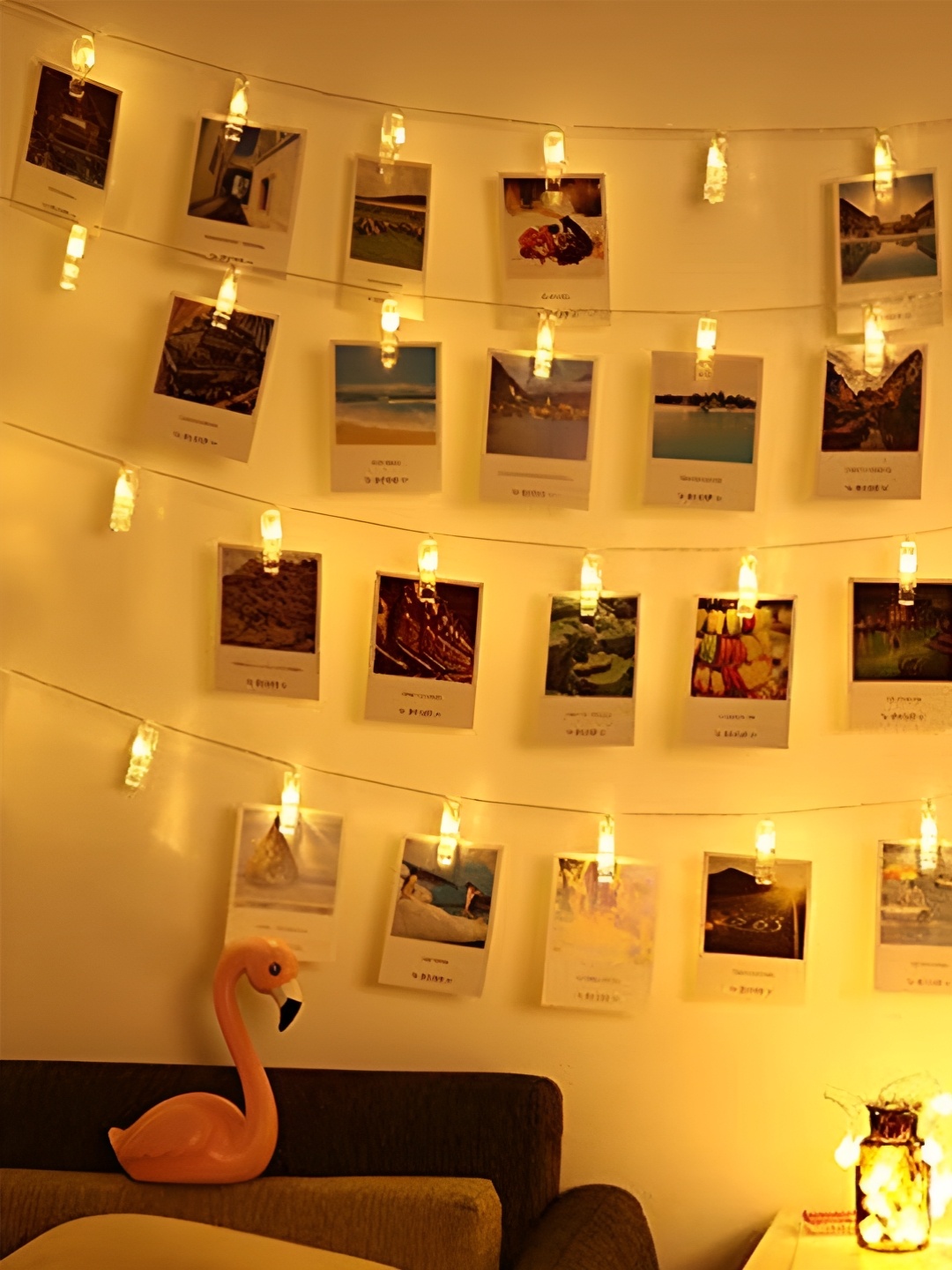 

ENORMITY Yellow 10 Pieces Photo Clip LED String Lights
