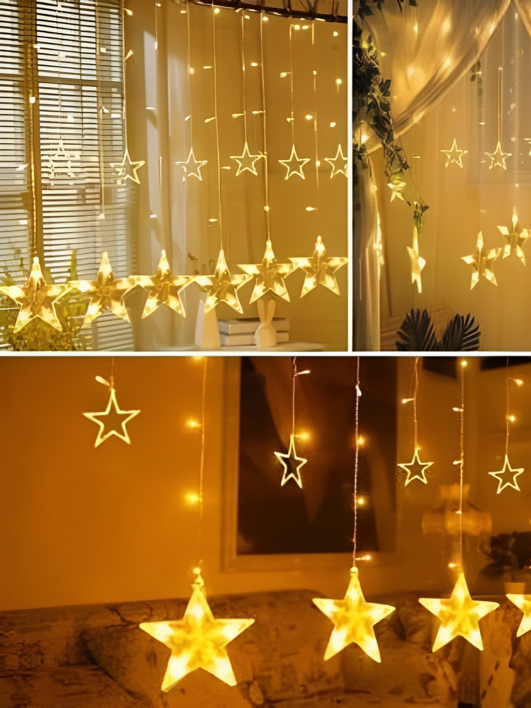

ENORMITY Yellow 138 Pieces Star Shaped LED String Lights