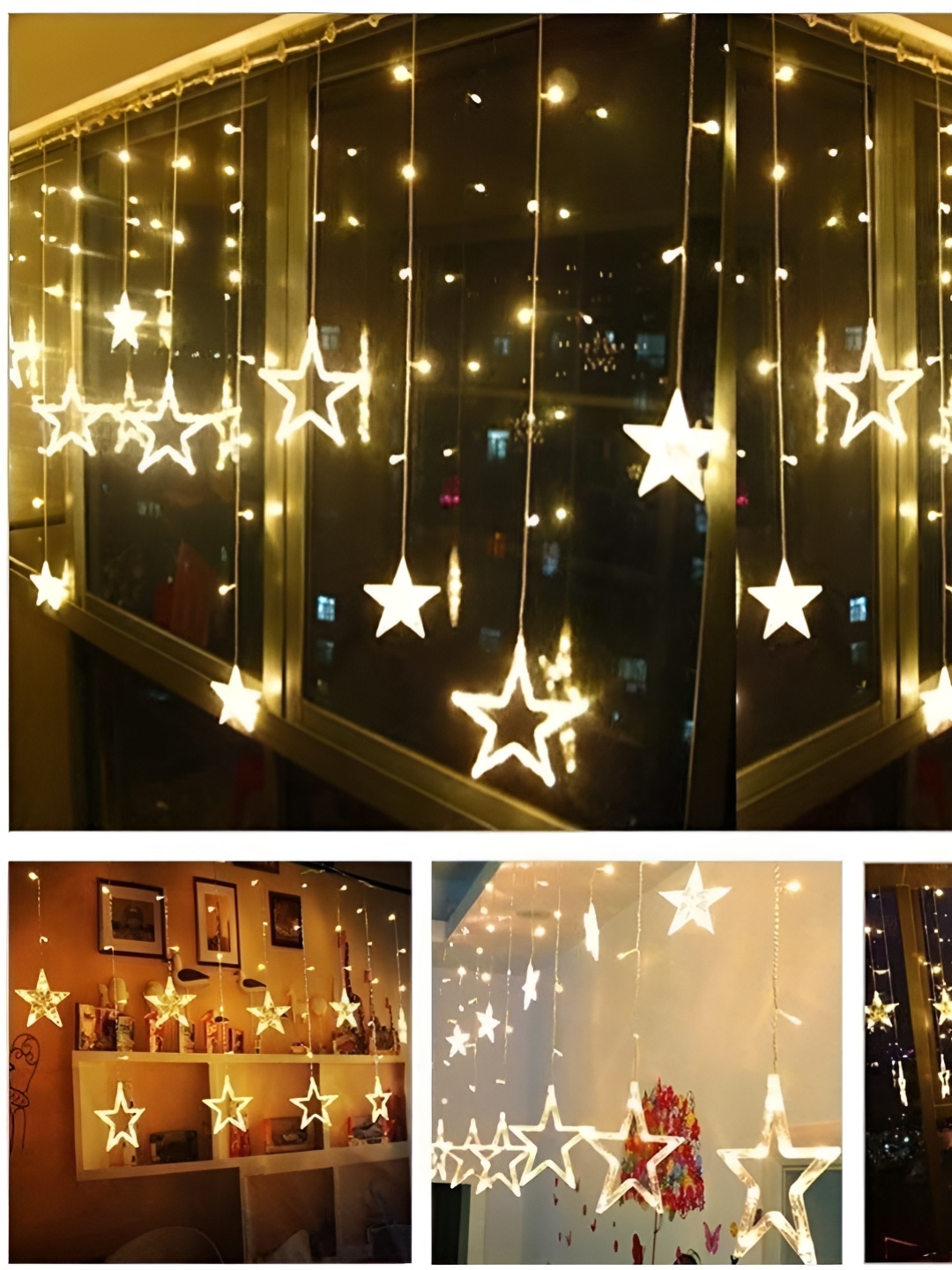 

ENORMITY Yellow 138 Pieces Star Shaped LED String Lights