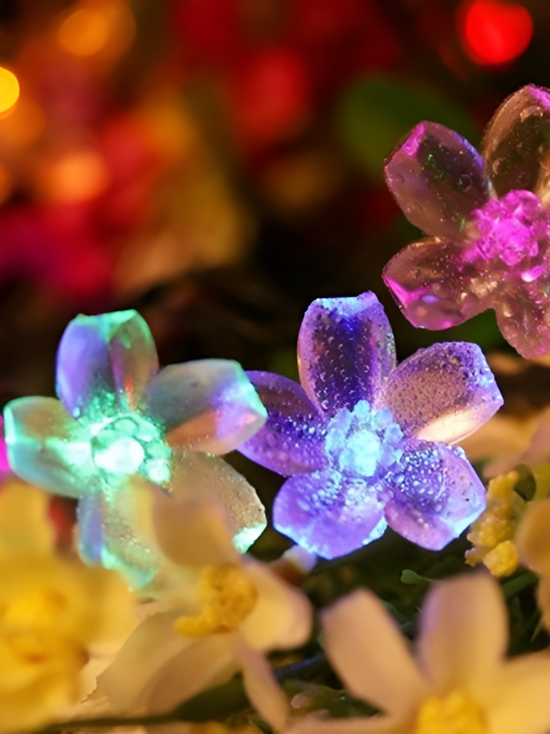

ENORMITY Blue & Yellow Flower LED String Lights