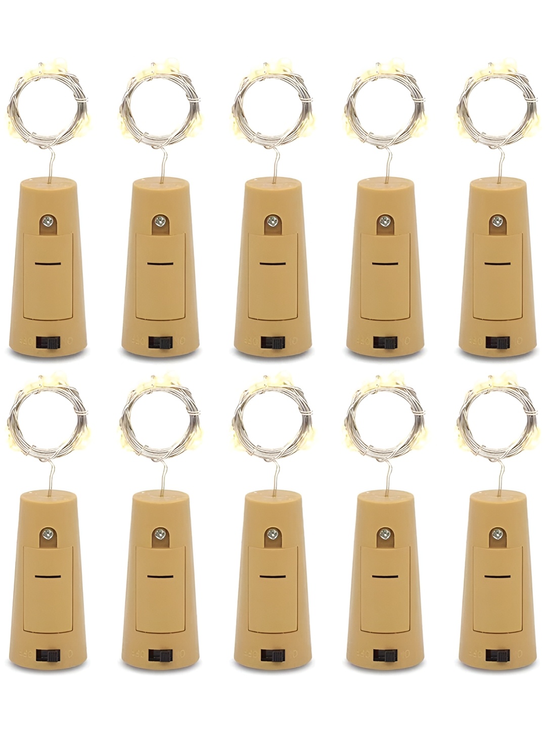 

ENORMITY Yellow 10-Pcs Cork LED String Lights