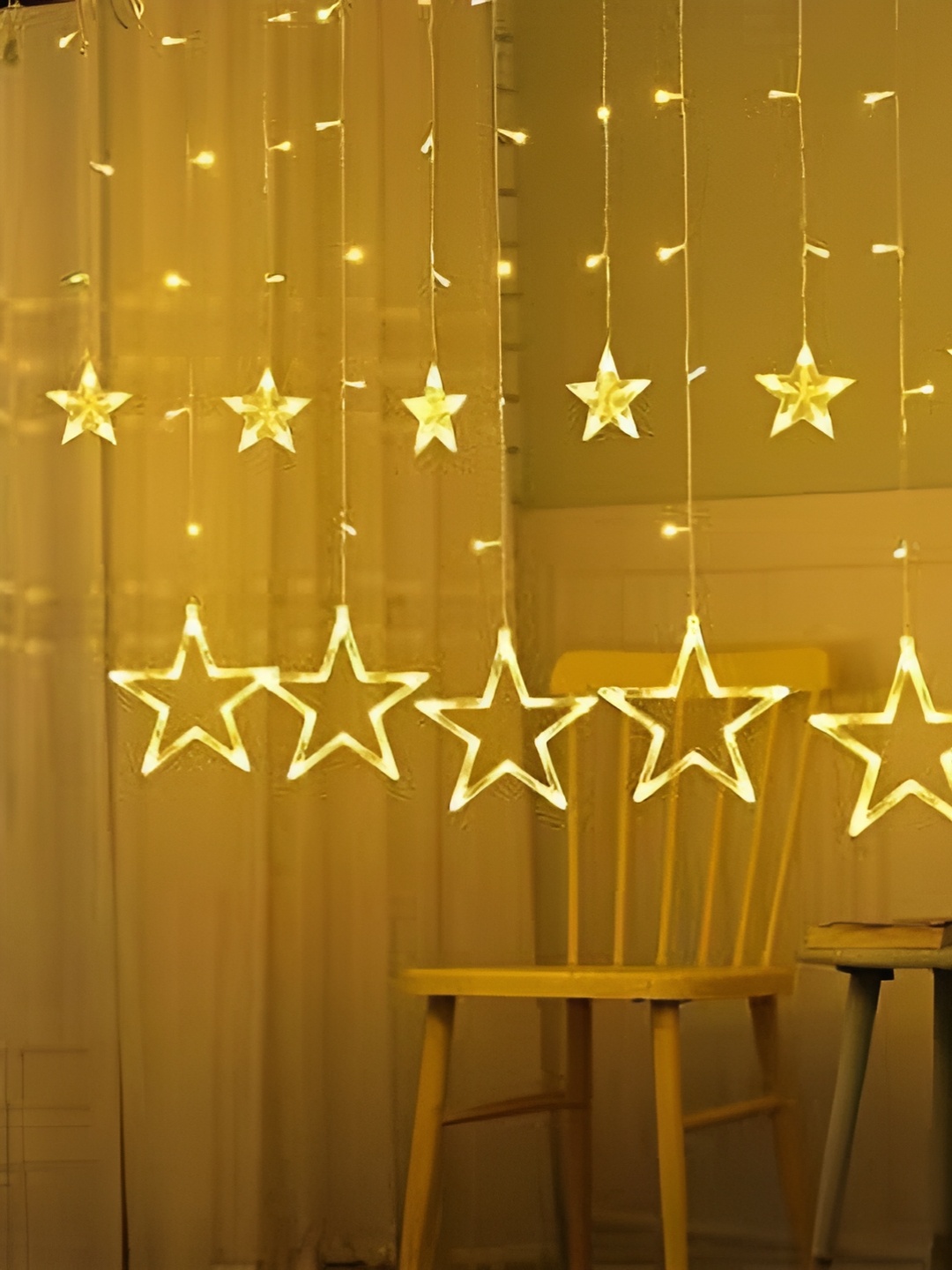 

ENORMITY Yellow Star Shaped LED String Lights