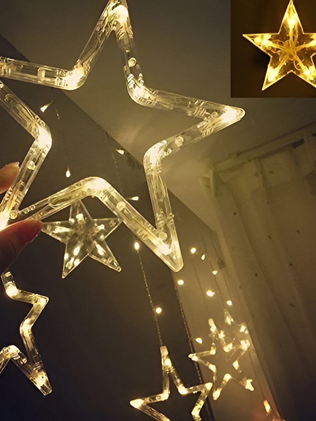 

ENORMITY Yellow 136 Pcs Star LED String Lights