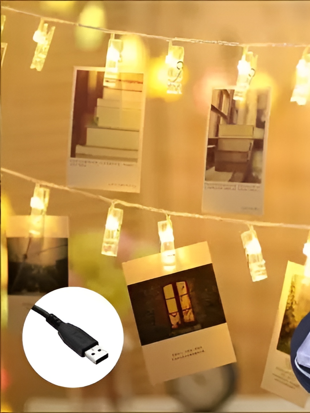 

ENORMITY Yellow Rice Shape LED String Lights