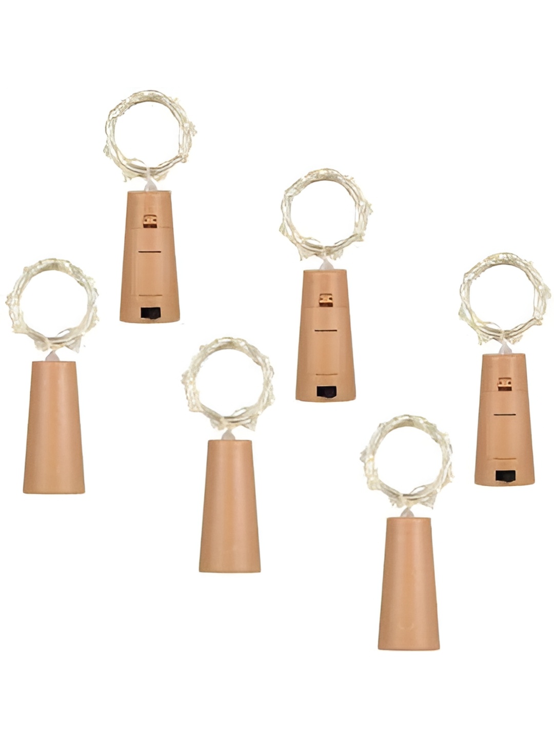 

ENORMITY Yellow 6 Pieces Cork LED String Lights