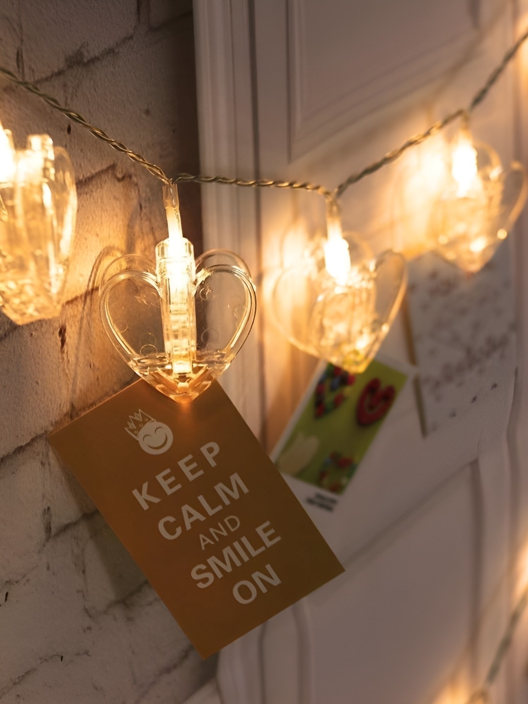 

ENORMITY Yellow Heart Shaped LED String Lights