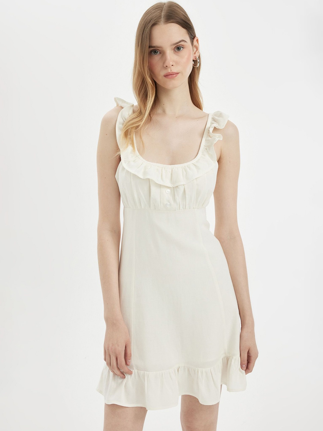 

DeFacto Empire Mini Dress, White
