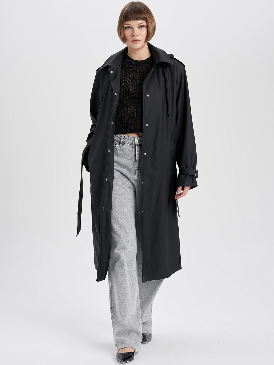 

DeFacto Waterproof Rain Jacket, Black