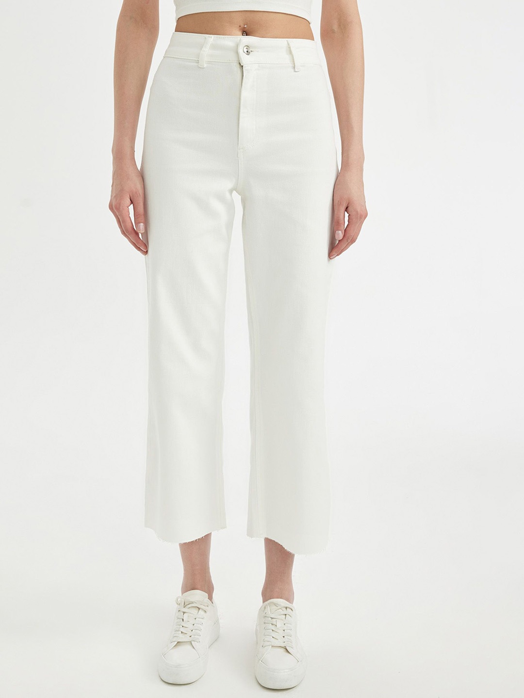 

DeFacto Women Culottes Cropped Trousers, White