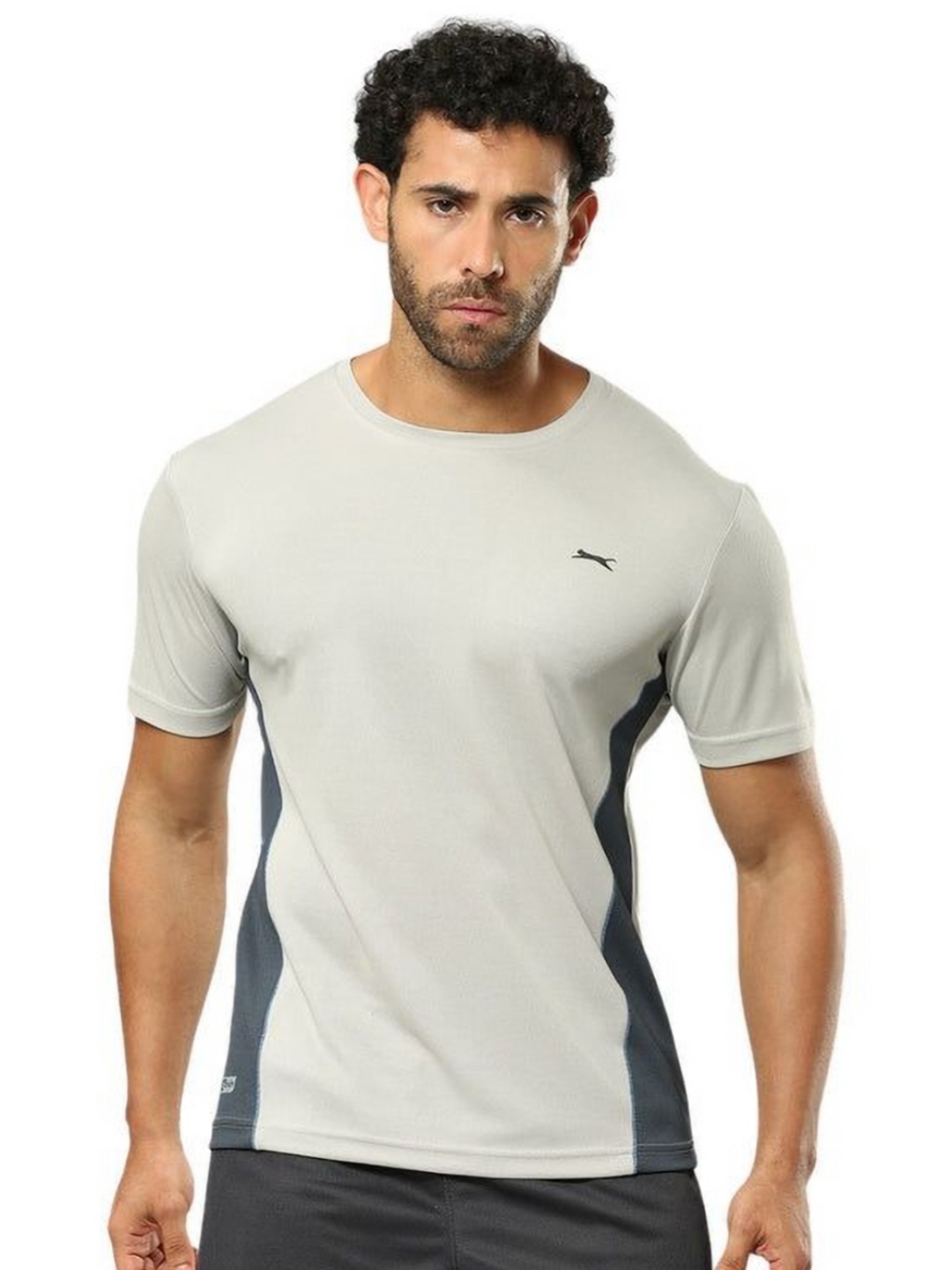 

Black Panther Men Solid Round Neck Polyester T-Shirt, Grey