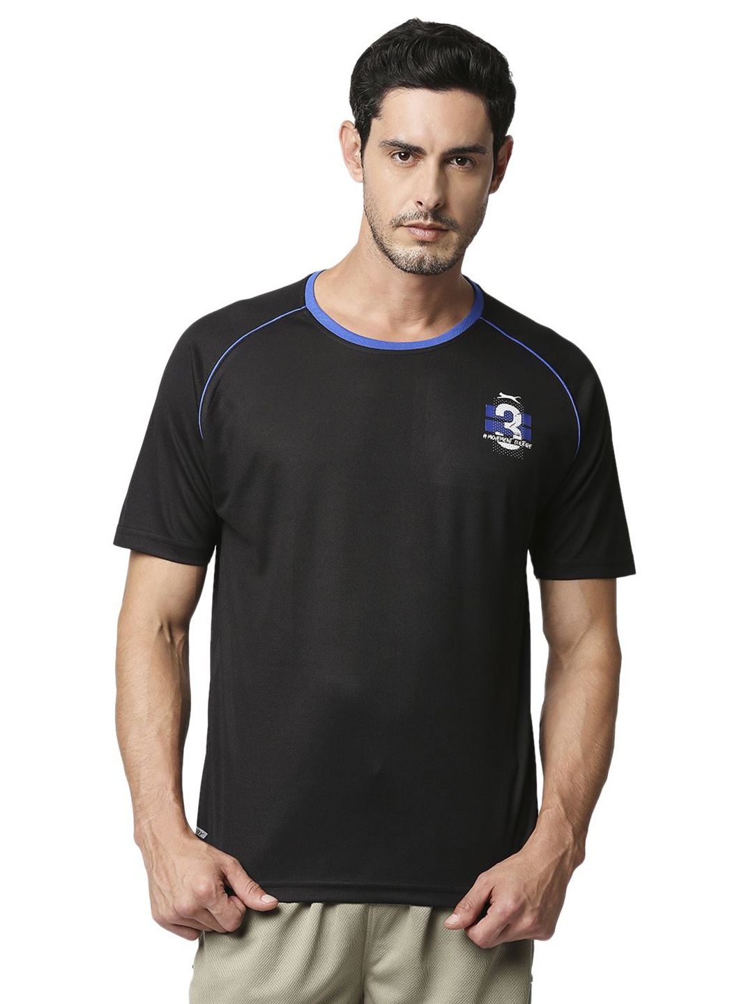

Black Panther Men Raglan Sleeves Round Neck Dri-FIT Applique T-shirt