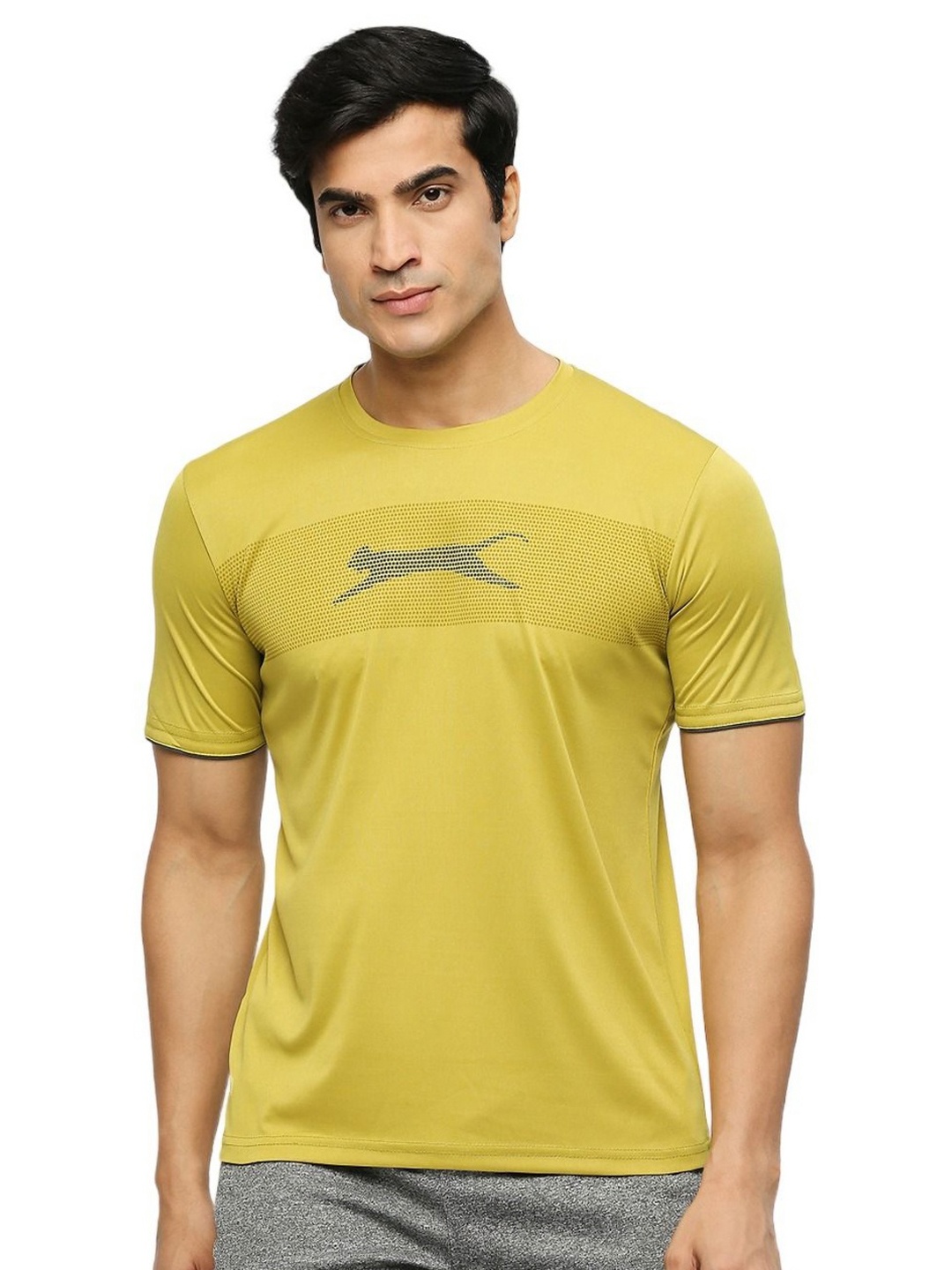 

Black Panther Men Graphic Printed Round Neck Dri-FIT Pockets T-shirt, Lime green